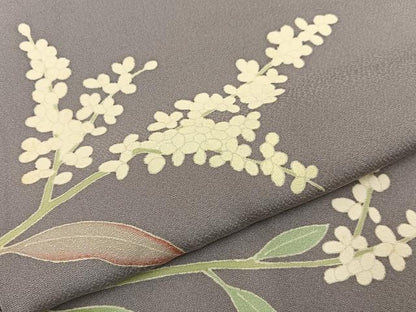 平和屋着物■本加賀友禅作家　成竹登茂男　訪問着　草花文　正絹　逸品　BAAY8155hj