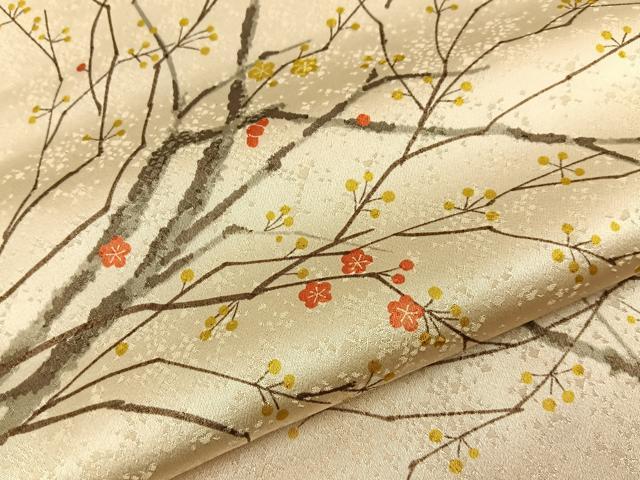 平和屋着物■上質な小紋　枝梅文　正絹　逸品　BAAY8161hj