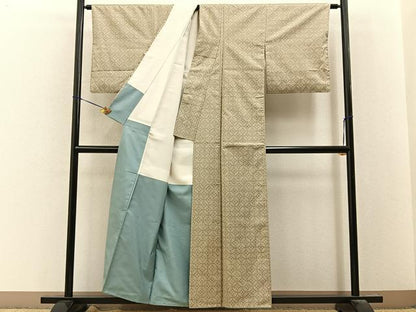 平和屋着物■本場大島紬　7マルキ　吉祥花菱文　正絹　逸品　BAAY8169hj