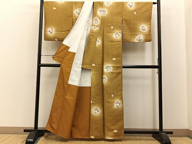 平和屋着物●上質な小紋　兎　蛍暈し　金彩　正絹　逸品　BAAY8170hj