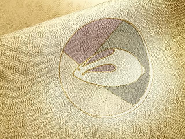 平和屋着物●上質な小紋　兎　蛍暈し　金彩　正絹　逸品　BAAY8170hj