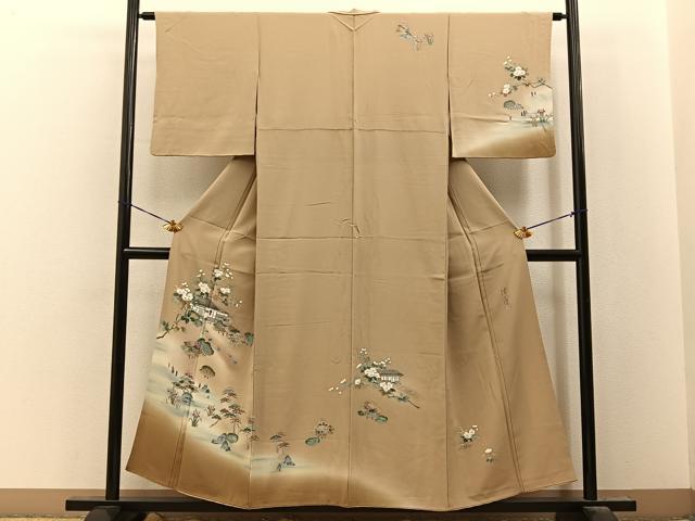 平和屋着物■訪問着　友禅　作家物　御所解文　暈し染め　正絹　逸品　BAAY8174hj