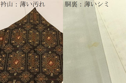 平和屋着物■上質な紬　宝相華　正絹　逸品　BAAY8176hj