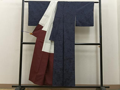 平和屋着物■上質な紬　万寿菊　正絹　逸品　BAAY8186hj