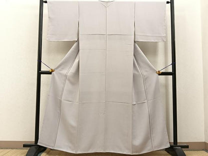 平和屋着物●上質な色無地　枯野色　正絹　逸品　未使用　BAAY8188hj