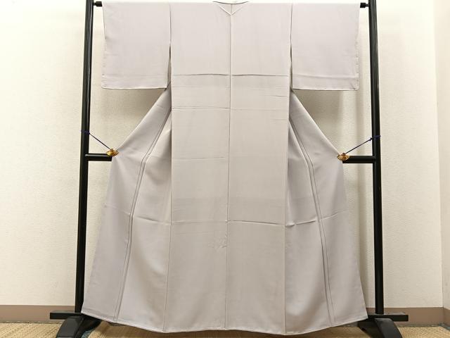 平和屋着物●上質な色無地　枯野色　正絹　逸品　未使用　BAAY8188hj
