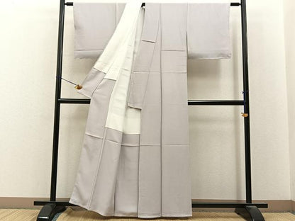 平和屋着物●上質な色無地　枯野色　正絹　逸品　未使用　BAAY8188hj