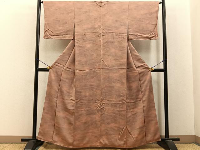 平和屋着物■上質な小紋　流水文　暈し染め　正絹　逸品　未使用　BAAY8195hj