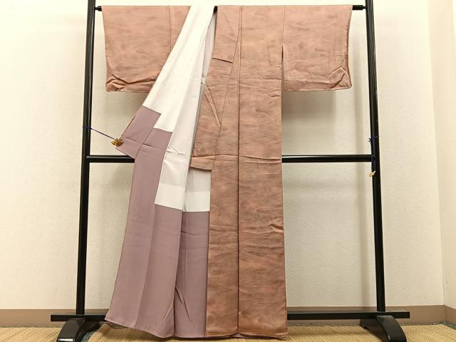 平和屋着物■上質な小紋　流水文　暈し染め　正絹　逸品　未使用　BAAY8195hj
