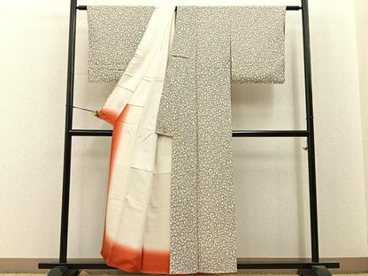 平和屋着物■上質な小紋 舞蝶文 正絹 逸品 BAAY8198hj