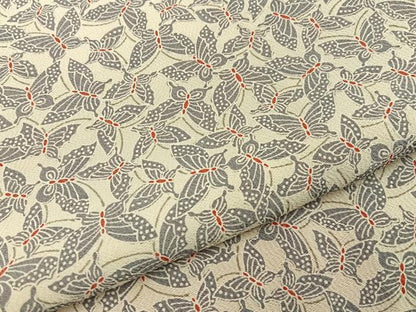 平和屋着物■上質な小紋 舞蝶文 正絹 逸品 BAAY8198hj