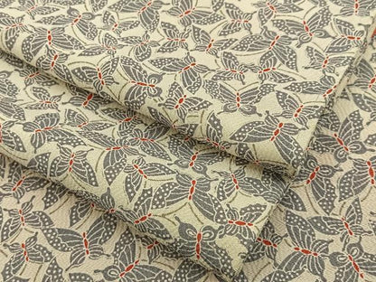 平和屋着物■上質な小紋 舞蝶文 正絹 逸品 BAAY8198hj