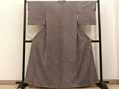 平和屋着物■大変加工の良い総絞り小紋　正絹　逸品　BAAY8213hj