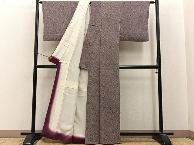 平和屋着物■大変加工の良い総絞り小紋　正絹　逸品　BAAY8213hj
