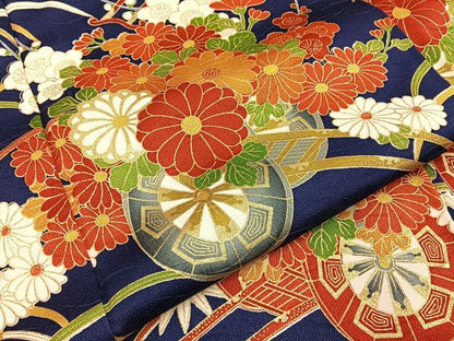 平和屋着物■訪問着　花車文　金彩　正絹　逸品　BAAY8233hj