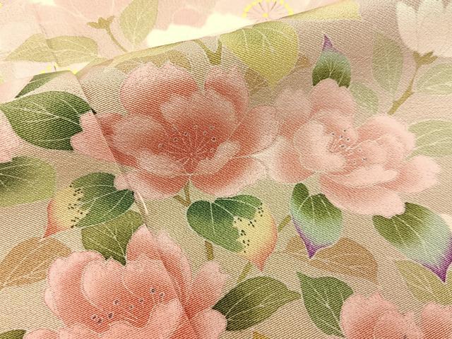 平和屋着物●訪問着　友禅　作家物　枝花文　暈し染め　正絹　逸品　BAAY8258hj