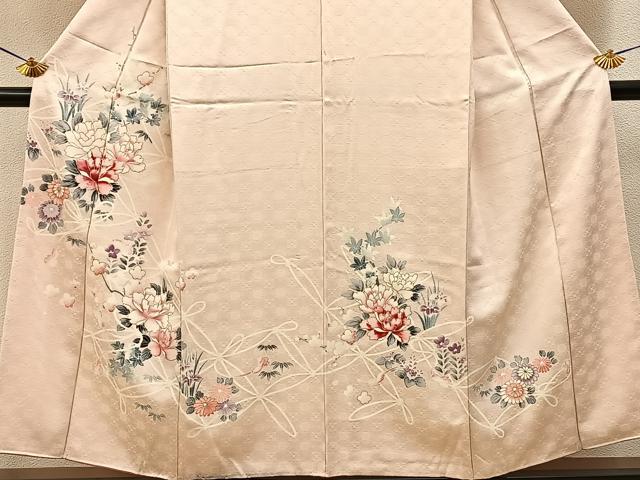 平和屋着物■訪問着　結び紐花文　金彩　正絹　逸品　BAAY8267hj