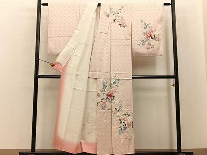 平和屋着物■訪問着　結び紐花文　金彩　正絹　逸品　BAAY8267hj