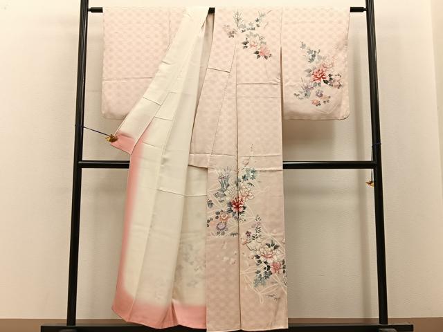 平和屋着物■訪問着　結び紐花文　金彩　正絹　逸品　BAAY8267hj