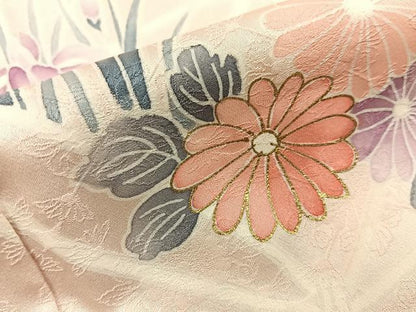 平和屋着物■訪問着　結び紐花文　金彩　正絹　逸品　BAAY8267hj