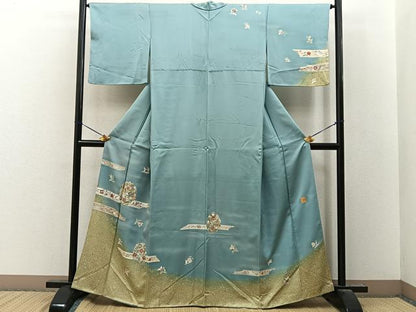 平和屋着物●金彩友禅作家　金彩の魔術師　堀省平　金煌織　訪問着　宝相華　暈し染め　金銀彩　正絹　逸品　BAAY8271hj