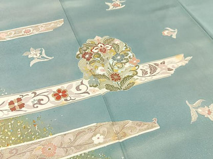 平和屋着物●金彩友禅作家　金彩の魔術師　堀省平　金煌織　訪問着　宝相華　暈し染め　金銀彩　正絹　逸品　BAAY8271hj