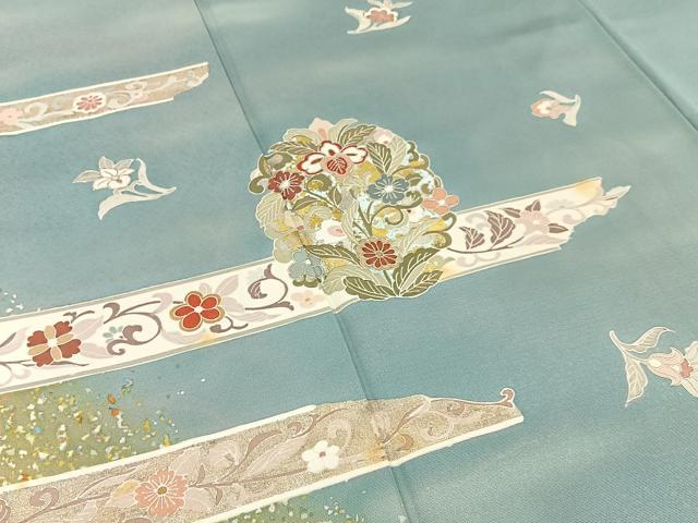 平和屋着物●金彩友禅作家　金彩の魔術師　堀省平　金煌織　訪問着　宝相華　暈し染め　金銀彩　正絹　逸品　BAAY8271hj
