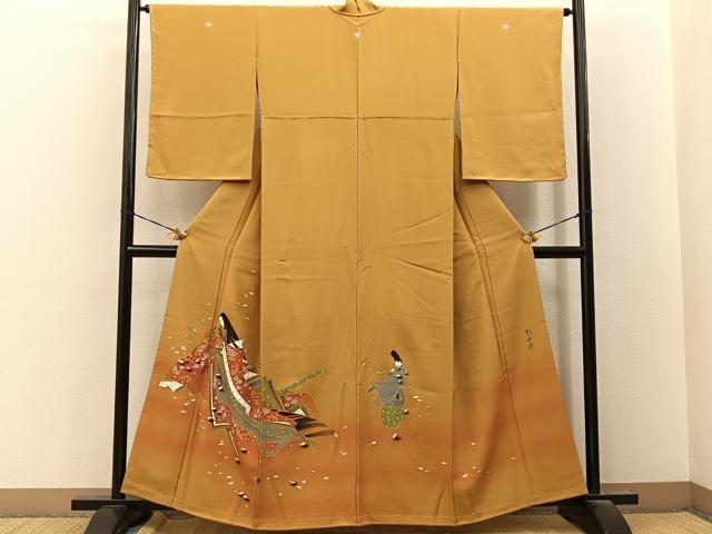 平和屋着物●染色作家　青木龍雲　色留袖　十二単　暈し染め　金彩　正絹　逸品　未使用　BAAY8275hj