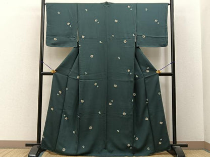 平和屋着物●上質な小紋　花丸文　正絹　逸品　BAAY8281hj