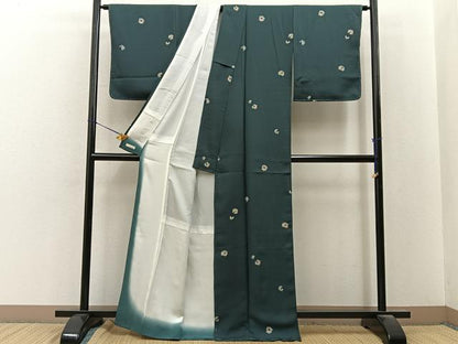 平和屋着物●上質な小紋　花丸文　正絹　逸品　BAAY8281hj