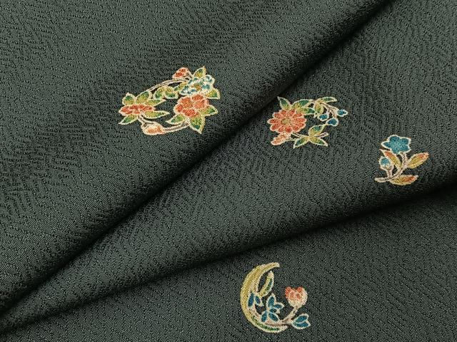 平和屋着物●上質な小紋　花丸文　正絹　逸品　BAAY8281hj