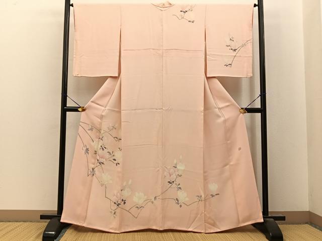 平和屋着物■訪問着　友禅　作家物　枝花文　正絹　逸品　BAAY8287hj