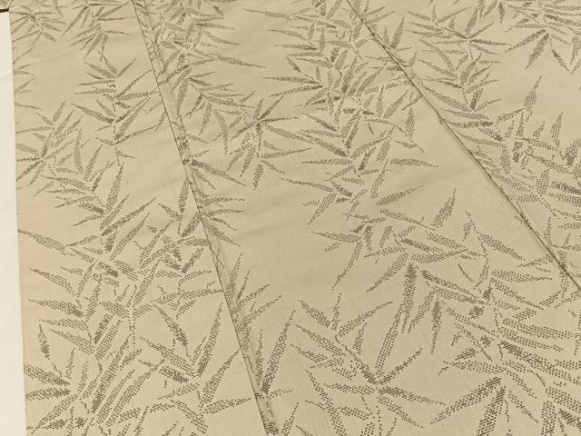 平和屋着物●本場大島紬　背抜き仕立て　9マルキ　さんご染　笹の葉文　証紙付き　正絹　逸品　BAAY8288hj
