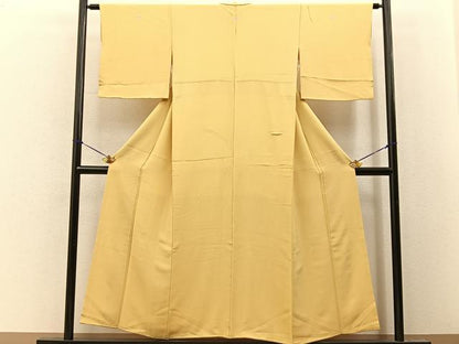 平和屋着物■上質な色無地　花葉色　正絹　逸品　BAAY8295hj