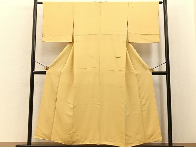 平和屋着物■上質な色無地　花葉色　正絹　逸品　BAAY8295hj