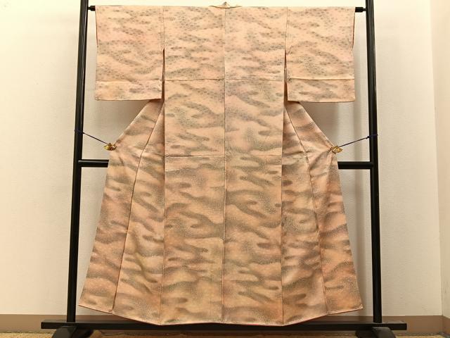 平和屋着物■上質な小紋　霞文　暈し染め　正絹　逸品　BAAY8303hj