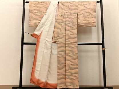 平和屋着物■上質な小紋　霞文　暈し染め　正絹　逸品　BAAY8303hj