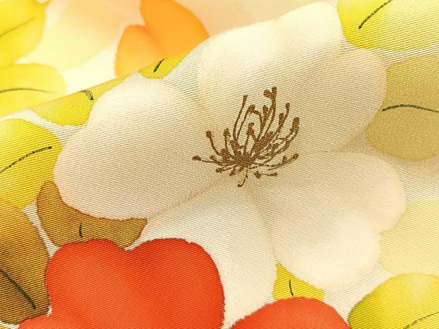 平和屋着物■訪問着　手描き　草花文　暈し染め　金彩　正絹　逸品　BAAY8304hj