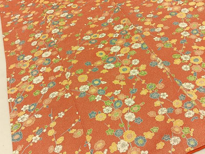 平和屋着物■上質な小紋　枝梅文　正絹　逸品　BAAY8305hj