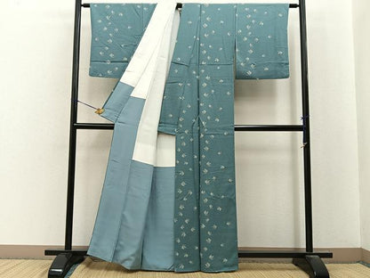 平和屋着物■上質な小紋　舞蝶文　正絹　逸品　BAAY8307hj