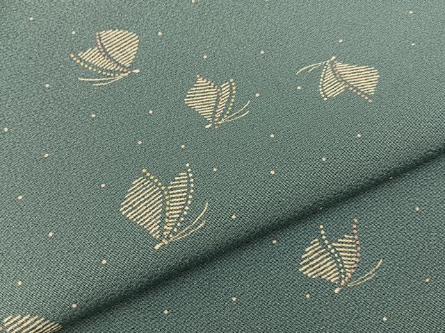 平和屋着物■上質な小紋　舞蝶文　正絹　逸品　BAAY8307hj