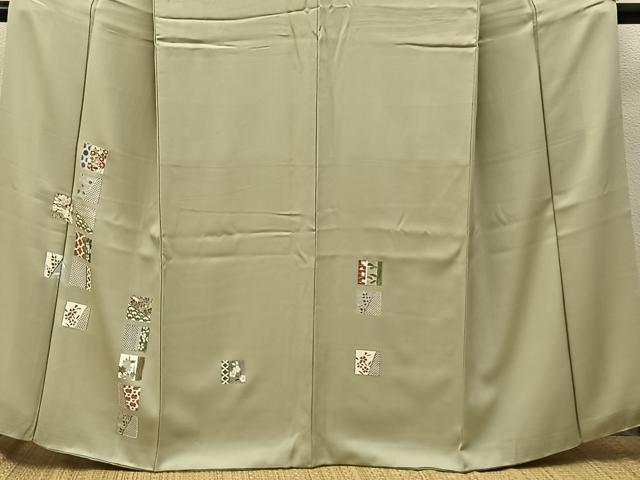 平和屋着物●訪問着　色紙吉祥花文　金彩　正絹　逸品　BAAY8311hj