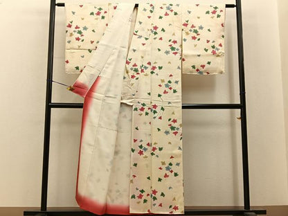 平和屋着物■上質な小紋　舞花文　正絹　逸品　BAAY8314hj