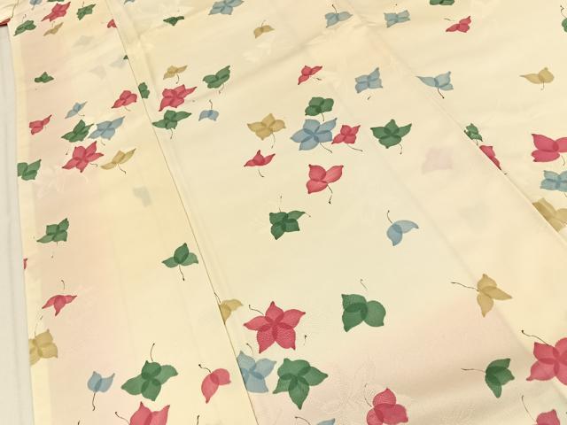 平和屋着物■上質な小紋　舞花文　正絹　逸品　BAAY8314hj