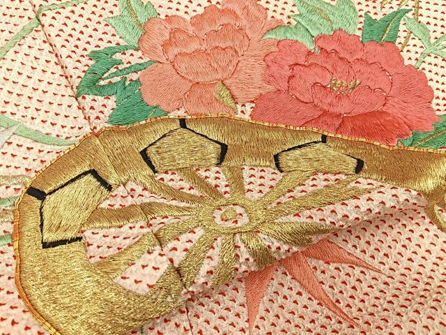 平和屋着物■豪華振袖　総絞り　駒刺繍　片輪車花文　正絹　逸品　BAAY8316hj