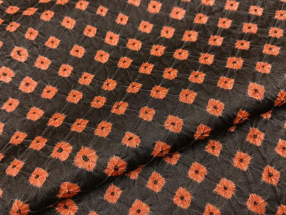 平和屋着物■上質な小紋　総絞り　菱文様　正絹　逸品　BAAY8317hj