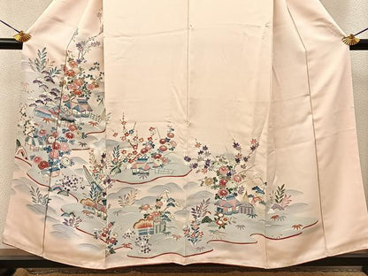 平和屋着物■訪問着　御所解文　金彩　正絹　逸品　BAAY8322hj