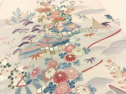 平和屋着物■訪問着　御所解文　金彩　正絹　逸品　BAAY8322hj