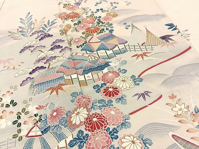 平和屋着物■訪問着　御所解文　金彩　正絹　逸品　BAAY8322hj