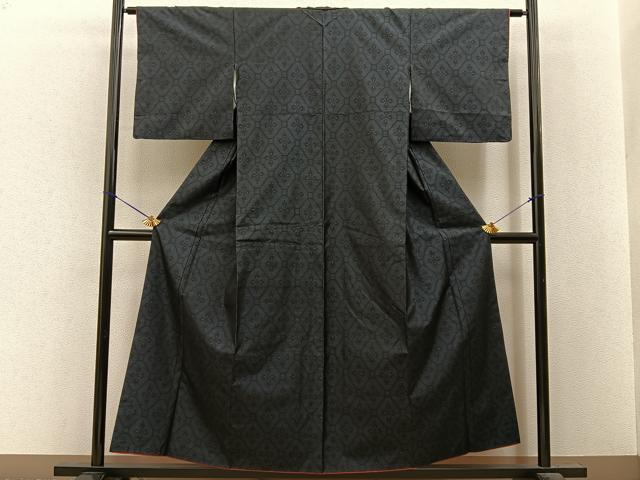 平和屋着物■本場大島紬　蜀江花菱文　正絹　逸品　BAAY8324hj